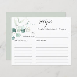 Lámina Boho Greenery Receta Eucalyptus Ducha de Novias