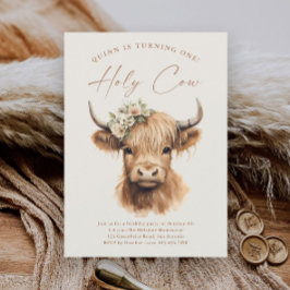 Lámina Boho Highland Cow Presupuesto Kids Fiesta de cumpl