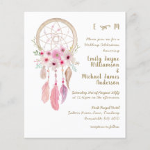 Boho Lavender Pink Dream Catcher Feathers Boda