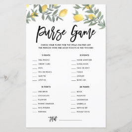 Lámina Boho Lemon ¿Qué hay en tu bolso juego de ducha de