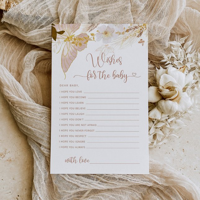 Lámina Boho mariposa de la ducha de bebé desea un bebé (Subido por el creador)