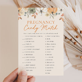 Lámina Boho Pequeño Calabaza Baby Shower juego de golosin