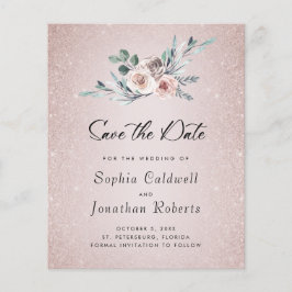Lámina Boho presupuestal Dusty Roses rosados Boda Salven