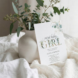 Lámina Boho presupuestario Eucalyptus deja a la niña duch