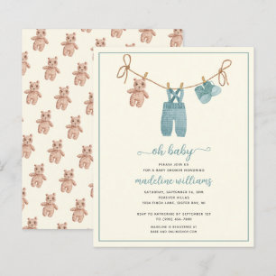 Lámina BOHO PRESUPUESTO Ropa de bebé Niño Oh Invitación d