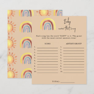 Lámina Boho Rainbow Baby Song Juego de ducha para bebés