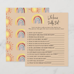 Lámina Boho Rainbow Game quién conoce mejor a DADDY