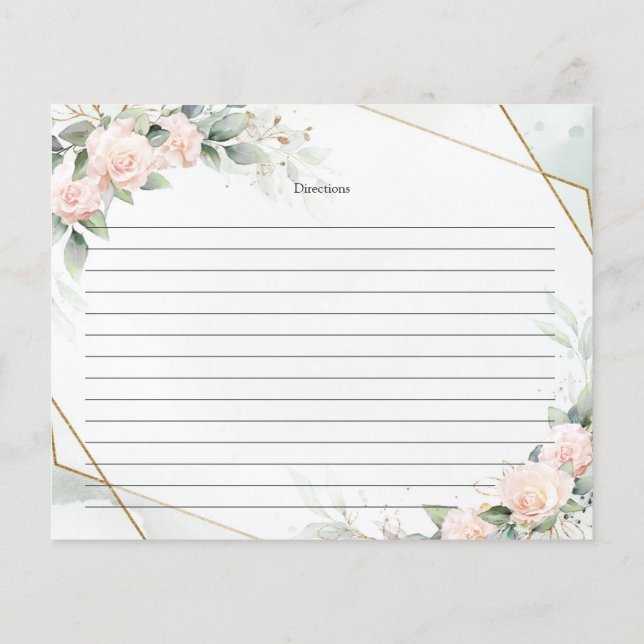 Lámina Boho Receta elegante de rosas suaves en tonos past (Reverso)