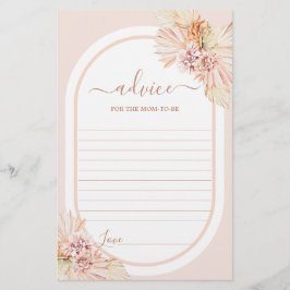 Lámina Boho Rubor Desert Advances para Mamá para Ser Tarj