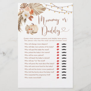 Lámina Boho Rústico Calabaza Enamorarse Mami o Papi