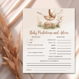 Lámina Boho Style Baby stroller neutral baby shower