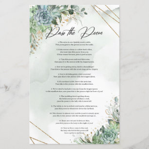 Lámina Boho suculenta el oro del eucalipto Pasar el poema