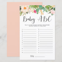 Boho Suculum Baby ABC Juego de Baby Shower