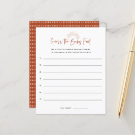 Lámina Boho Sunshine Adivinan El Juego De Baby Shower De