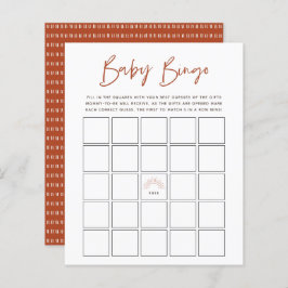Lámina Boho Sunshine Baby Bingo Juego