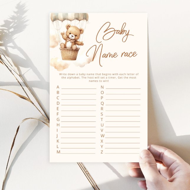 Lámina Boho teddy baby name raza baby ducha juego (Subido por el creador)