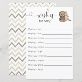 Lámina Boho Teddy Oso Los Deseos De Baby Shower Para El B