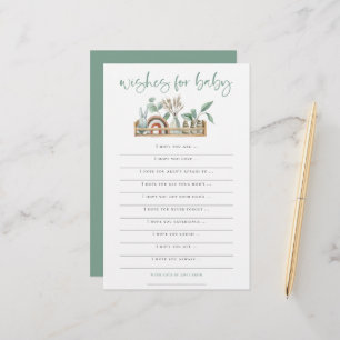 Lámina Boho Toys Sage desea un juego de Baby Shower