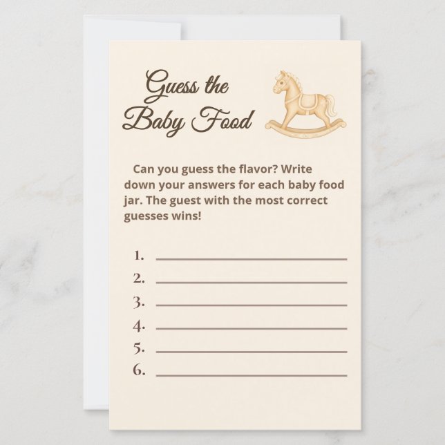 Lámina Boho Western Rocking Horse Adivina El Juego De La  (Anverso)