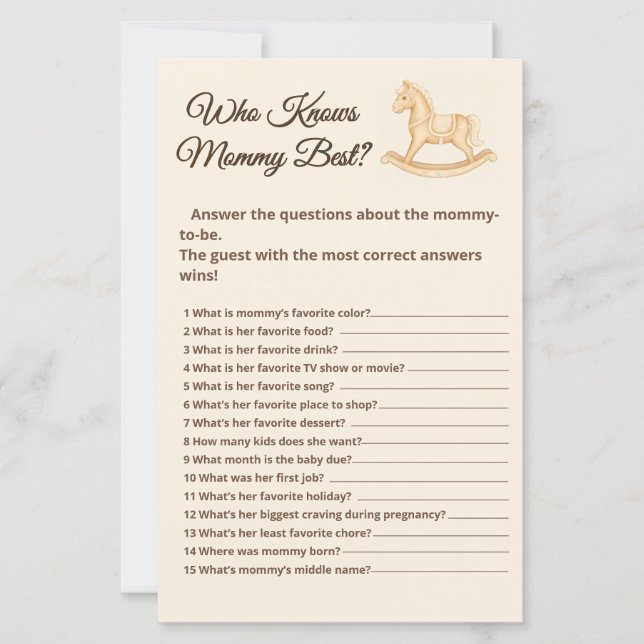 Lámina Boho Western Rocking Horse que conoce a mamá del j (Anverso)