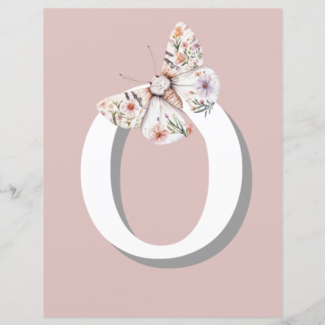 Lámina Boho Wildflower Floral Bebé cumpleaños (Anverso)