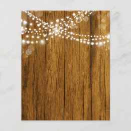 Lámina Bokeh Heart Lights & Wood Grain Scrapbook Paper