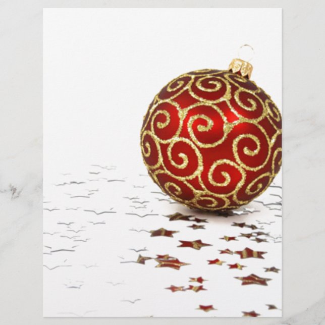 Lámina Bolas de Navidades rojos decorativas (Anverso)