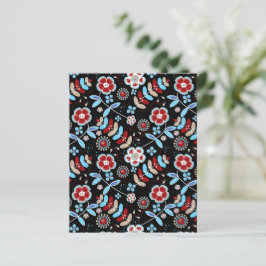 Lámina Bold Folk Floral Pattern Scrapbook Paper