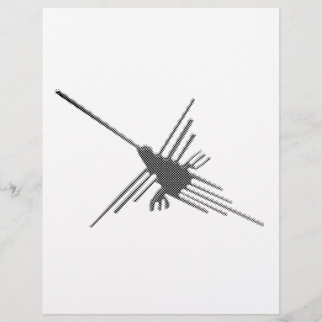 Lámina Boletín de líneas de Nasca Hummingbird (Anverso)