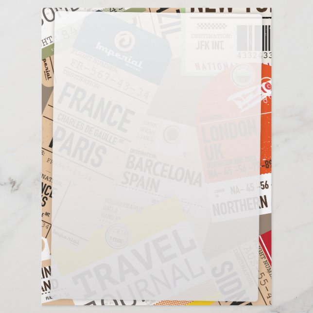 Lámina Boletos de viaje antiguos (Anverso)