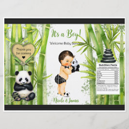 Lámina Bolsa de Chips Tema Bamboo Panda Niño