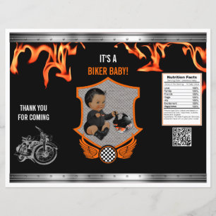Lámina Bolsa de patatas fritas naranja negra para motoris