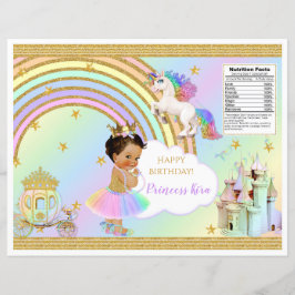 Lámina Bolsa de patatas princesa unicornio castillo arcoi