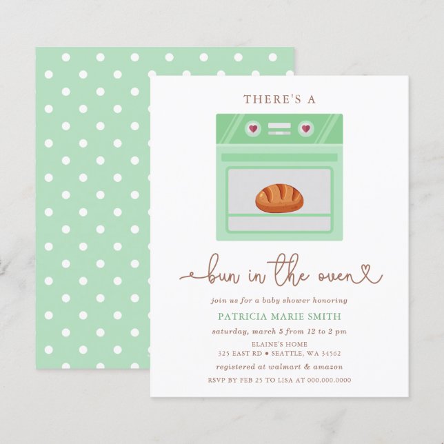 Lámina Bolsa De Presupuesto En El Baby Shower Neutral De  (Anverso / Reverso)