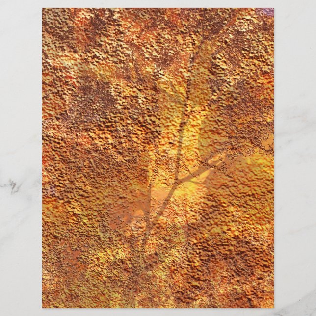 Lámina Bolsa de textura rústica de otoño (Anverso)