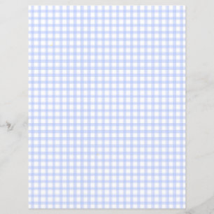 Lámina Bonito Baby Blue Plaid Gingham Scrapbook Paper