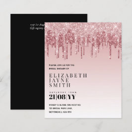 Lámina BONITO de PRESUPUESTO Girly Bridal Shower invita a