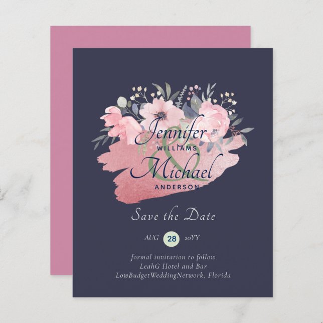 Lámina Bonito Girly Rosa Gold Budget Save Fates (Anverso / Reverso)