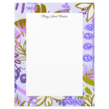 Bonito Morado Imaginario Jardín Floral Personaliza