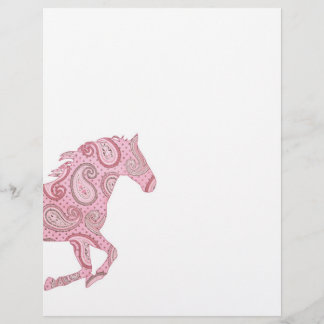 Lámina Bonito Pink Paisley Horse