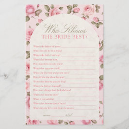 Lámina Bonito Rosa Que Conoce El Juego De La Ducha Bridal