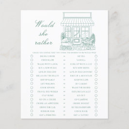 Lámina Bonjour Bebe Baby shower Would she rather