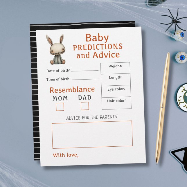 Lámina Boo Halloween Baby Shower Predictions & Advances (Boo Halloween Baby Shower Predictions & Advice)