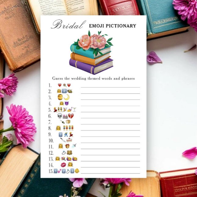 Lámina Books Bridal shower Emoji Pictionary game (Subido por el creador)