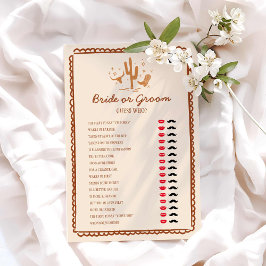 Lámina Boots and Bubbly Bride o Groom Shower Game