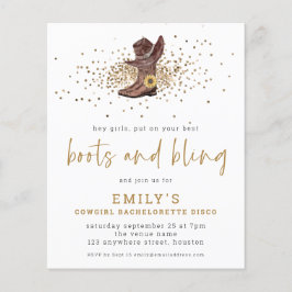 Lámina Boots PRESUPUESTARIOS Bling Cowgirl Bachelorette D