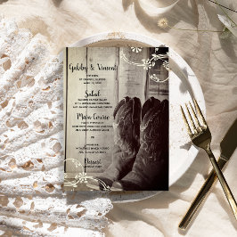 Lámina Boots rústicos contra el país Boda floral occident