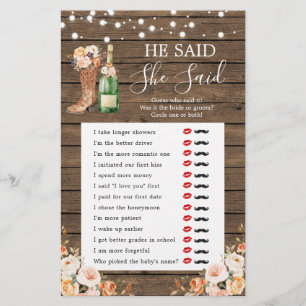 Lámina Boots Rústicos Y Bubbly Dijo que era juego