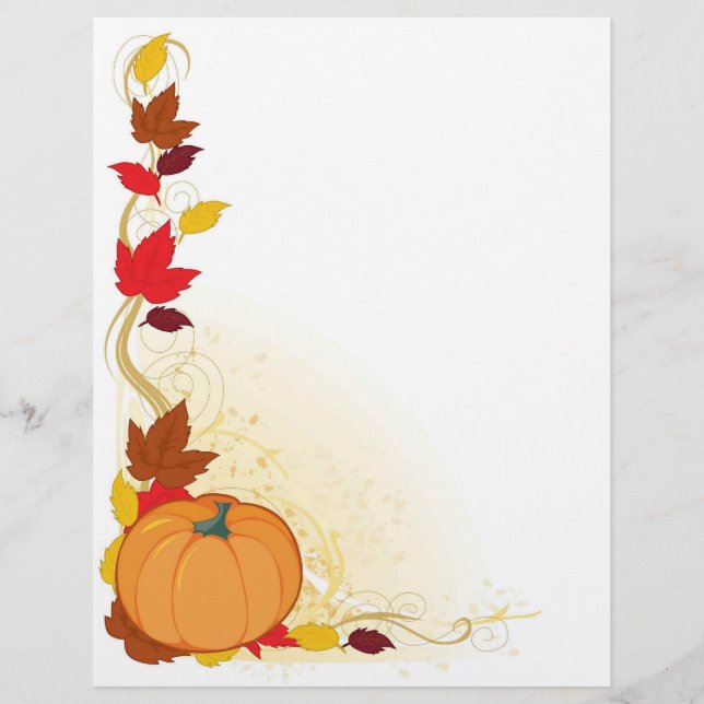 Lámina Borde de calabaza otoñal (Anverso)