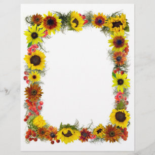 Lámina Borde de girasoles